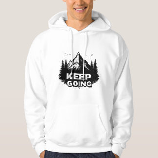 Keep Going Hoodie – Minimal Motivational Typografi