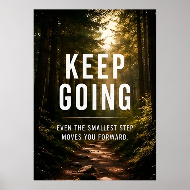 Keep Going Motiverande  Poster (Framsidan)