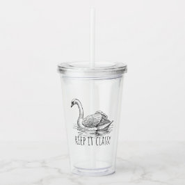 Keep It Classy Elegant Swan Take Away Mugg