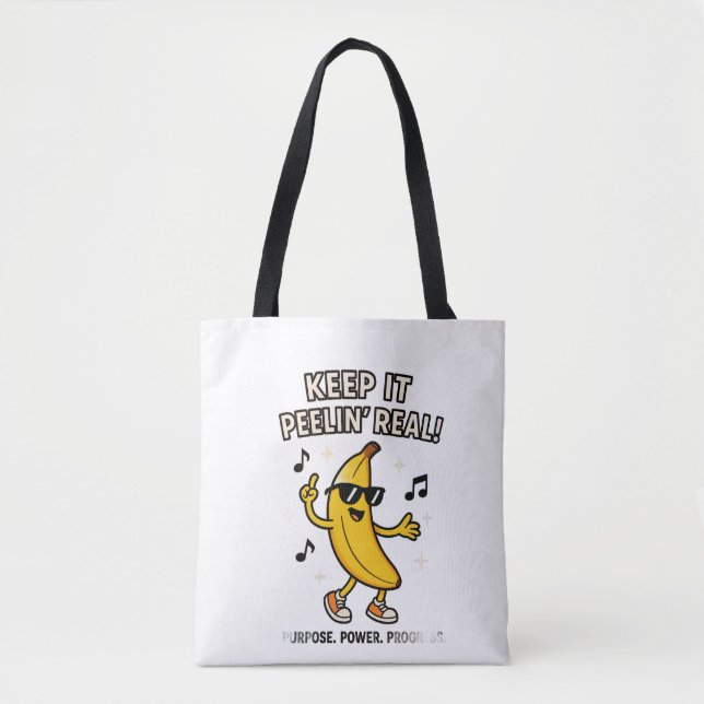 Keep It Real Tote Bag Tygkasse (Framsida)