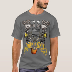 Keep It Reel Funny Pun Gift for Filmmakers and T Shirt