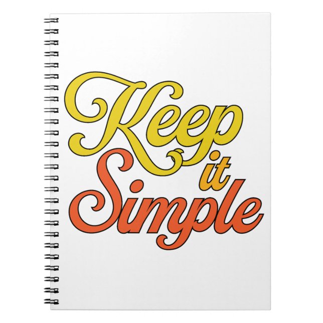 Keep It Simple anteckningsbok (gul) (Framsidan)