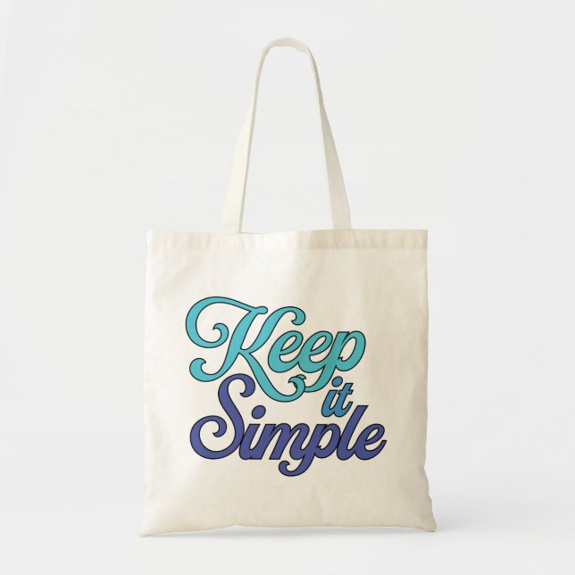 Keep It Simple-handväskan (blå) Tygkasse (Framsidan)