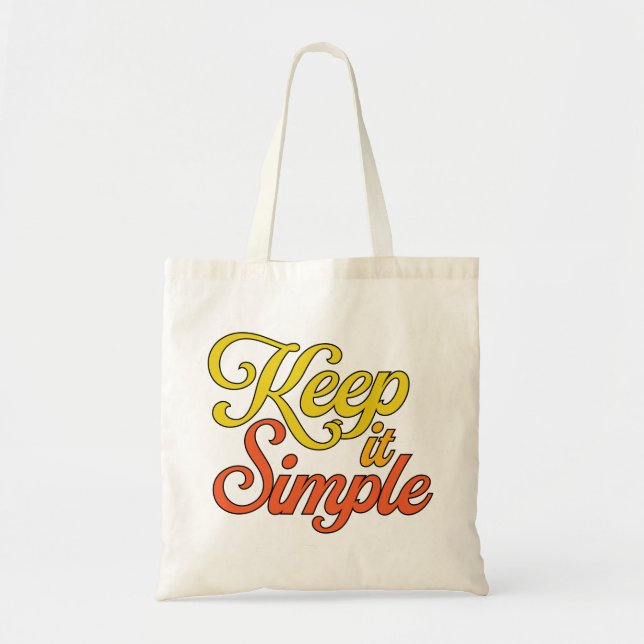 Keep It Simple-handväskan (gul) Tygkasse (Framsidan)