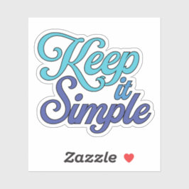 Keep It Simple Sticker (Blue) Klistermärken
