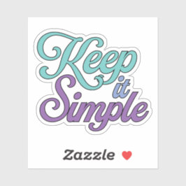 Keep It Simple Sticker (Purple) Klistermärken