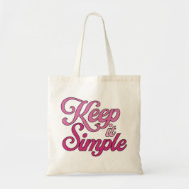 Keep It Simple Tote Bag (Pink) Tygkasse
