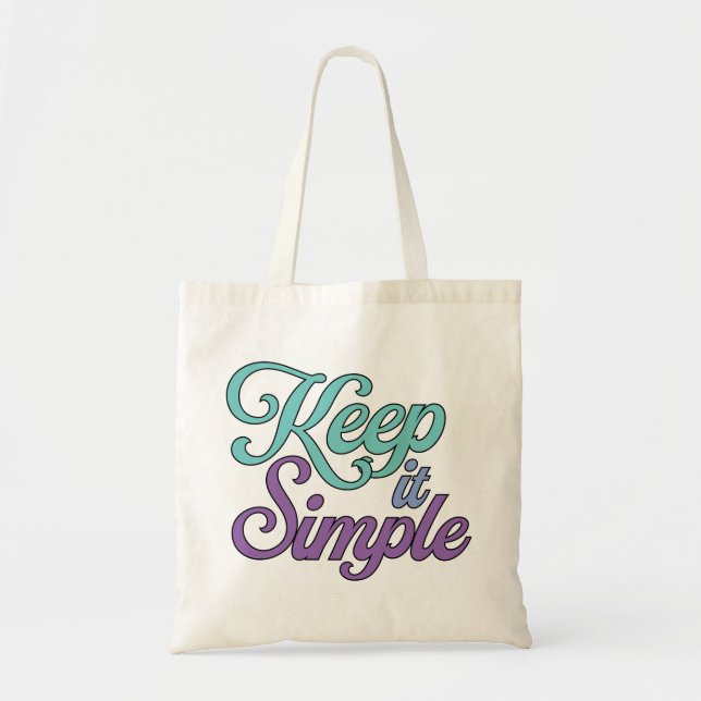 Keep It Simple Tote Bag (Purple) Tygkasse (Framsidan)