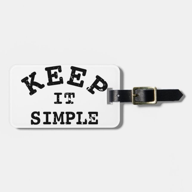 Keep It Simple Typografi Bagagebricka (Horisontell Framsida)