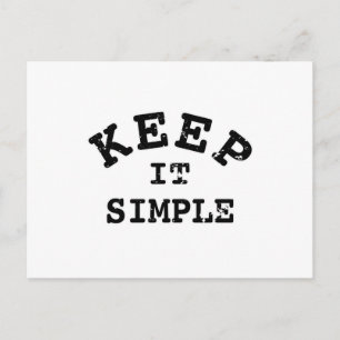 Keep It Simple Typografi Vykort