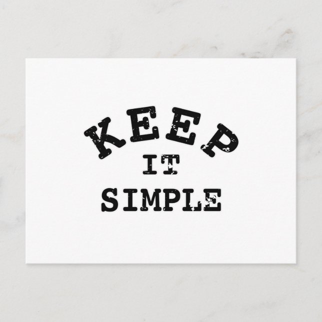 Keep It Simple Typografi Vykort (Framsida)