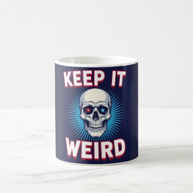 Keep It Weird Dödskalle  Kaffemugg (Center)