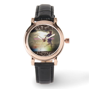 Keep Moving Brun Falskt Glitter Armbandsur