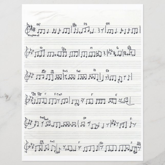 Keep Of The Promise Song Sheet Music Paper Sheet (Framsida)
