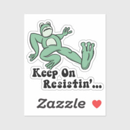 Keep on resisting with the Portland frog Klistermärken