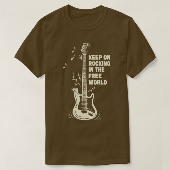 Keep On Rockin in the Free World T Shirt (Design framsida)