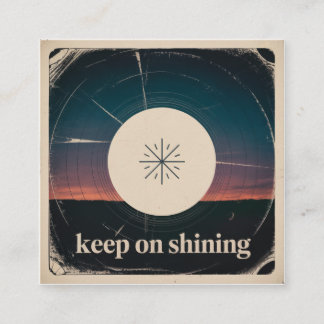 Keep On Shining Fyrkantigt Visitkort