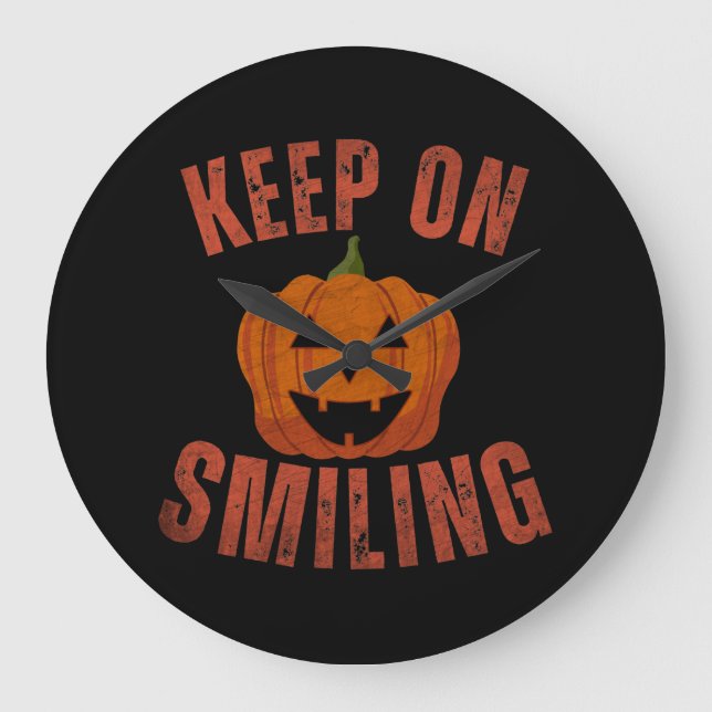 KEEP ON SMILING HALLOWEEN GIFT STOR KLOCKA (Framsida)