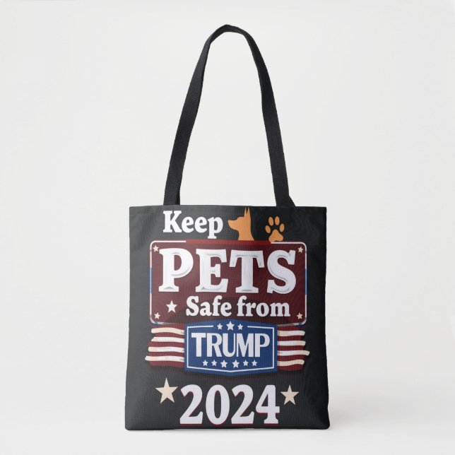 Keep Pets Safe From Trump 2024for Pet Lovers Tygkasse (Framsida)