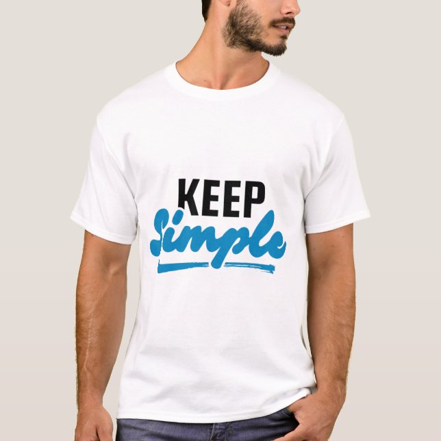 KEEP SIMPLE Two-Tone Motivational Graphic T Shirt (Framsida)