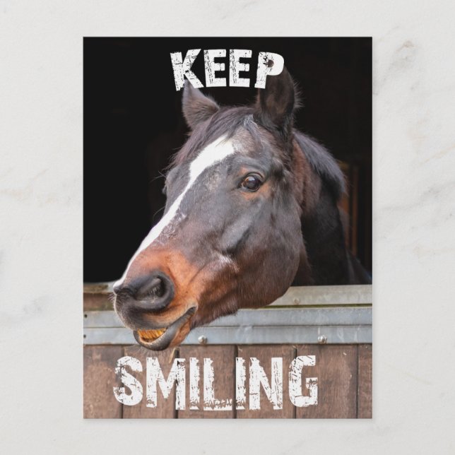 Keep Smiling! Vykort (Framsida)