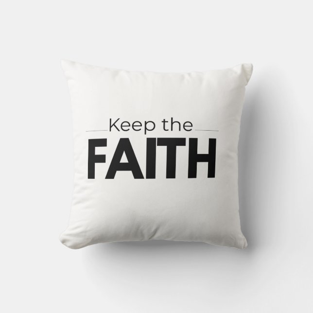 Keep the Faith - Christian Minimalist Aesthetic Sh Kudde (Framsida)