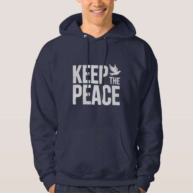 KEEP THE PEACE T-Shirt Hoodie (Framsida)