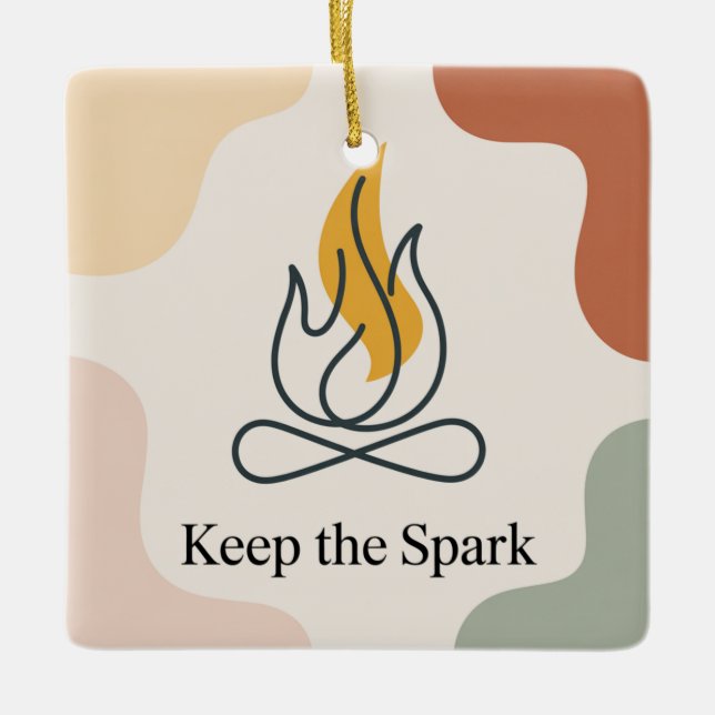 Keep The Spark Julgransprydnad Keramik (Framsida)