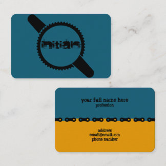 Keep Turning That Crank Blue Orange Visitkort