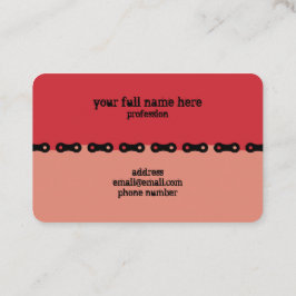 Keep Turning That Crank Red Pink Visitenkarte Visitkort