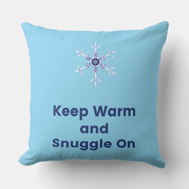 Keep warm and snuggle on throw kudde (Framsida)