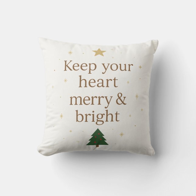 Keep Your Heart Merry & Bright – Cozy Holiday  Kudde (Framsida)