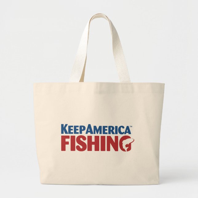 KeepAmericaFishing Color.pdf Jumbo Tygkasse (Framsidan)