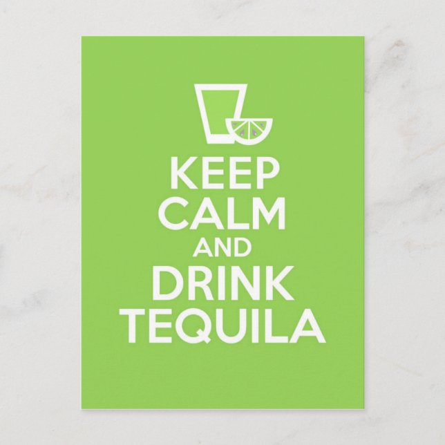 KeepCalmDrinkTequila Vykort (Framsida)