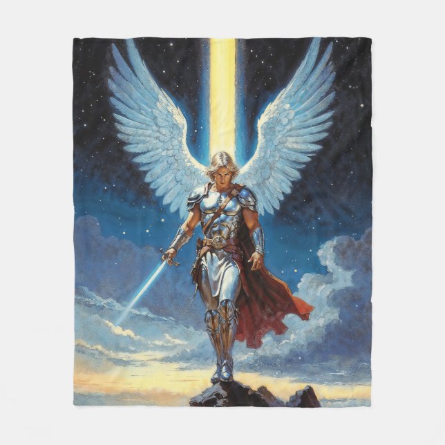 Keeper of the Celestial Gate Archangel Michael Fleecefilt (Framsidan)