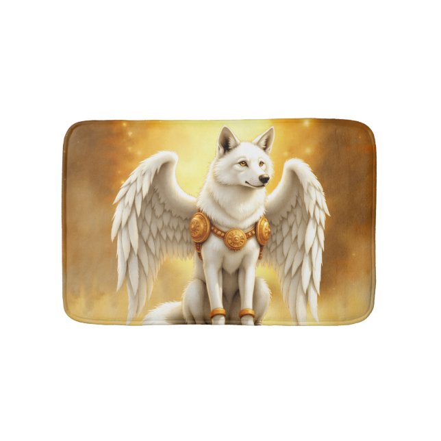 Keeper of the Dawn – The White Winged Wolf.  Badrumsmatta (Framsidan)