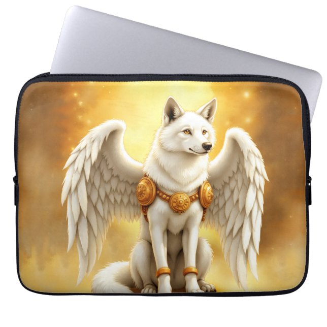 Keeper of the Dawn – The White Winged Wolf.  Laptop Fodral (Framsidan)