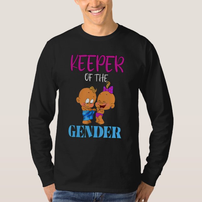 Keeper Of The Gender Ethnic Gender Reveal Party Bl T Shirt (Framsida)