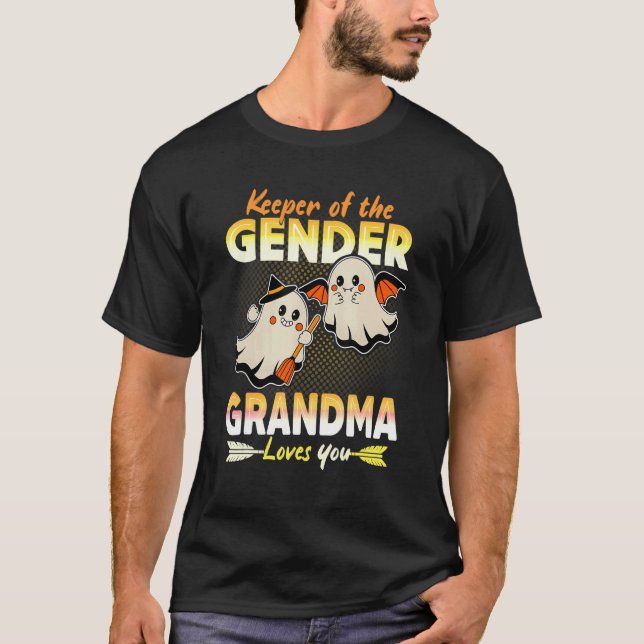 Keeper Of The Gender Grandma Loves You Reveal Hall T Shirt (Framsida)
