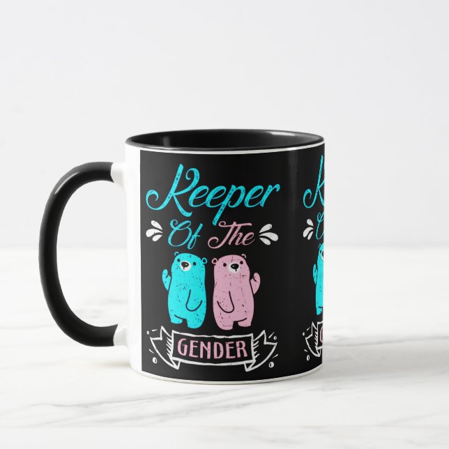 Keeper of the Gender Pink and Blue Teddy Bear Mugg (Vänster)
