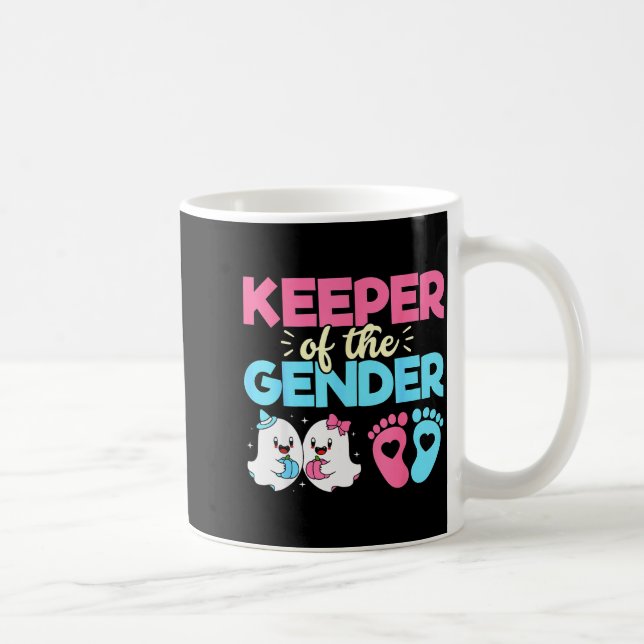 Keeper Of The Gender Pumpkin Halloween Baby Gender Kaffemugg (Höger)
