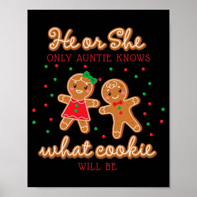 Keeper Of The Gender Reveal Gingerbread Auntie  Poster (Framsidan)