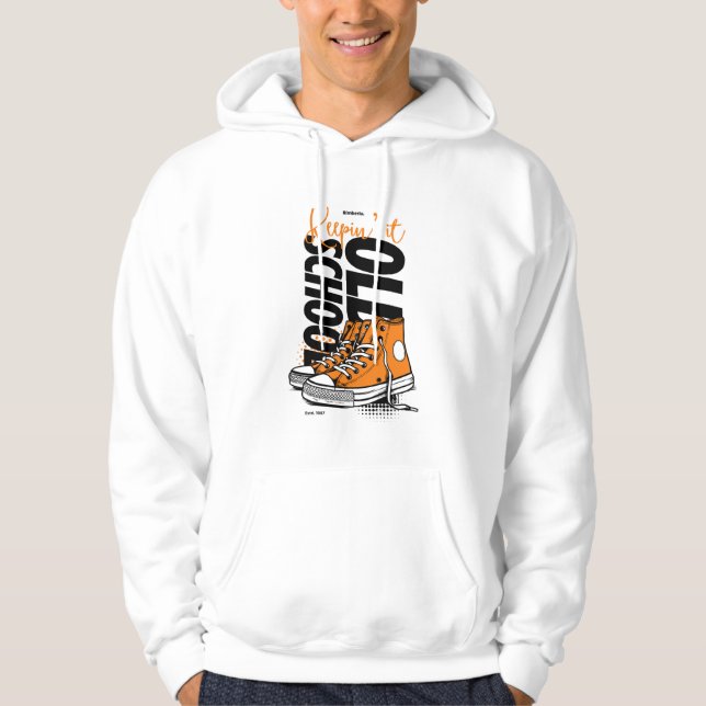 Keepin' It Old School Hoodie – Retro 90-tals Stree (Framsida)