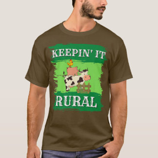Keepin'it Rural, Grisar, cows kycklingars, jordbru T Shirt