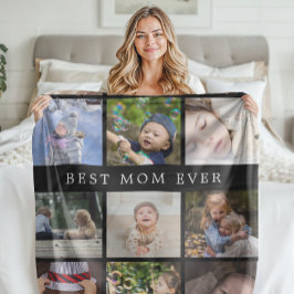 Keepsaké Best Mamma någonsin Photo Collage Mors da Fleecefilt