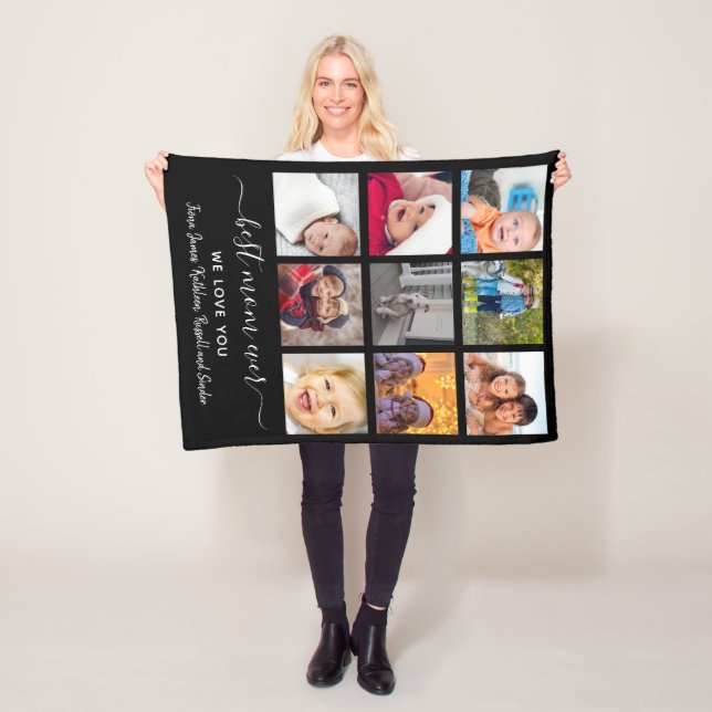 Keepsaké Best Mamma någonsin Photo Collage Mors da Fleecefilt (På plats)