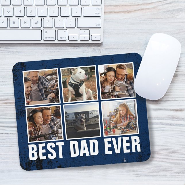 Keepsaké Best Pappa någonsin Fars dag Photo Collag Musmatta (Keepsake Best Dad Ever Father's Day Photo Collage Mouse Pad)