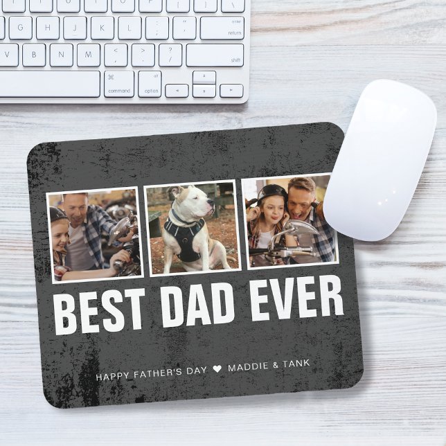 Keepsaké Best Pappa någonsin Fars dag Photo Collag Musmatta (Keepsake Best Dad Ever Father's Day Photo Collage Mouse Pad)