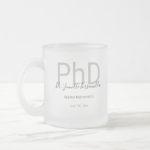 Keepsaké Black Grått Namn PhD Studenten Frostad Glasmugg