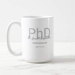 Keepsaké Black Grått Namn PhD Studenten Kaffemugg